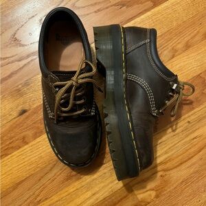 Dr. Marten 8053 ARC CRAZY HORSE LEATHER PLATFORM CASUAL SHOES